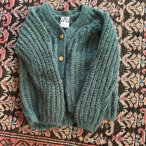 Cozy Green Knit Cardigan